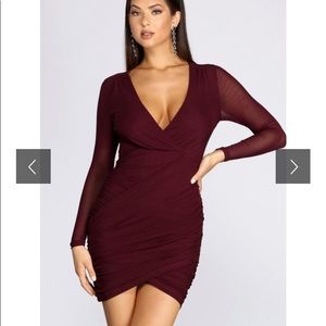 Plum Ruched Dress